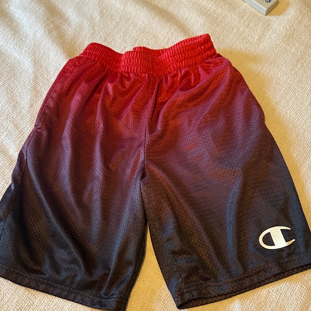 Champion Kids Gradient Red and Black Shorts
